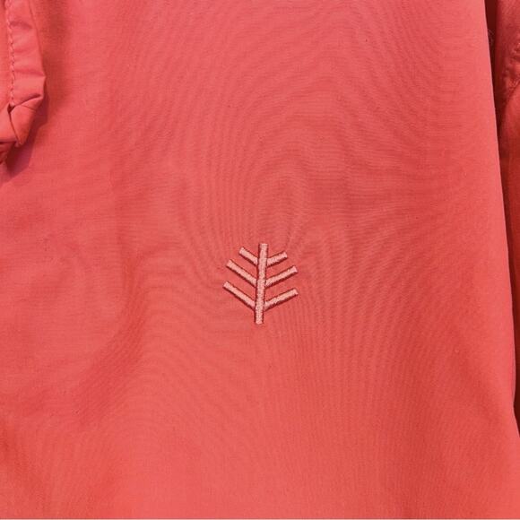 Coolibar Packable Sun protection Hooded Nylon Jacket Pull-on Anorak Peachy Pink - Picture 5 of 12